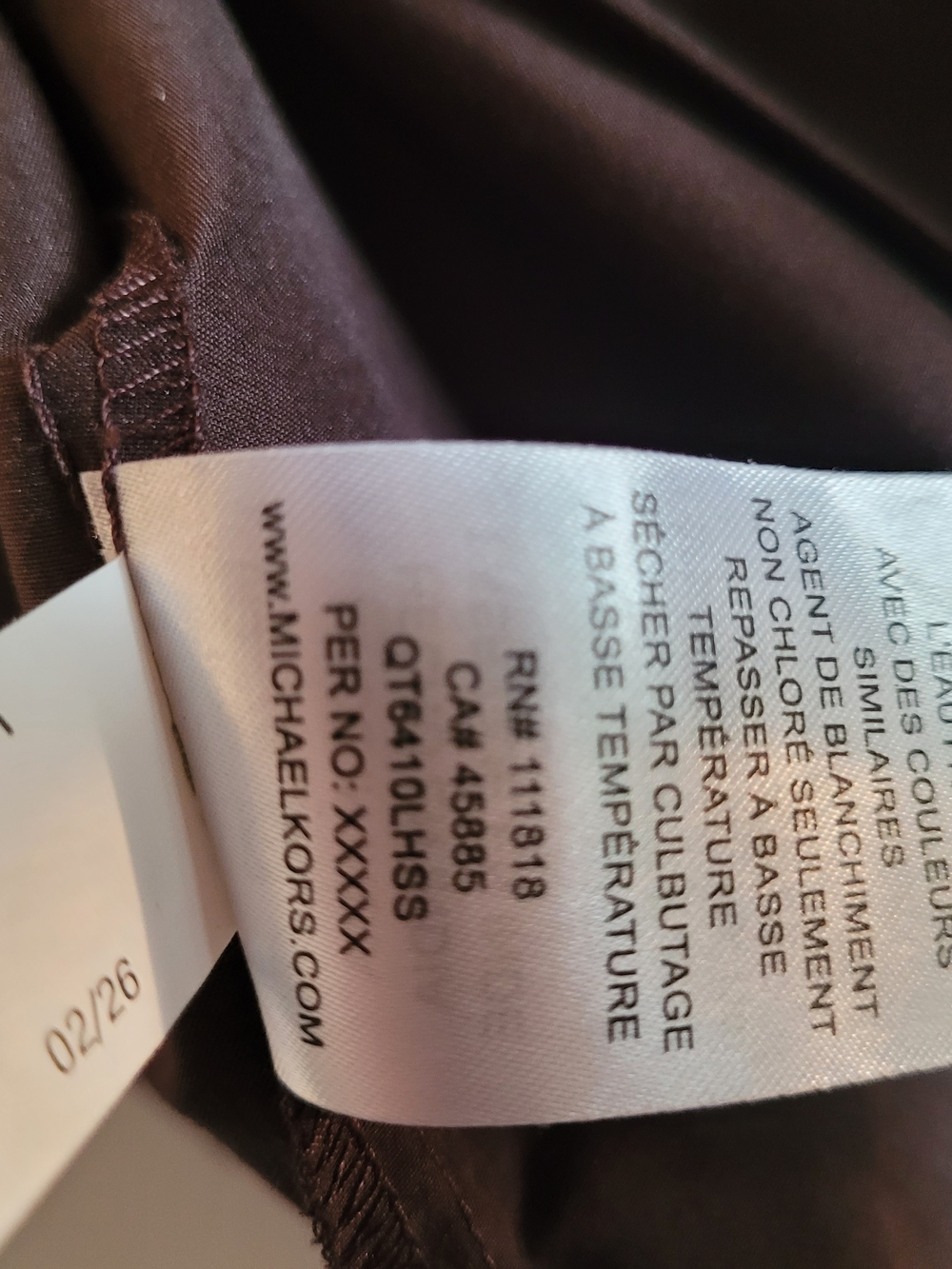 Michael Kors Sleeveless Button-Front Top in Dark Brown - Picture 8 of 9